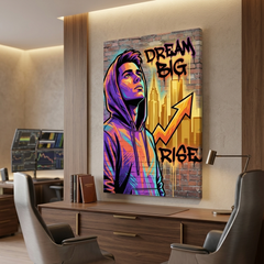 Skyline in His Eyes – Graffiti Hustle Art Canvas Prints