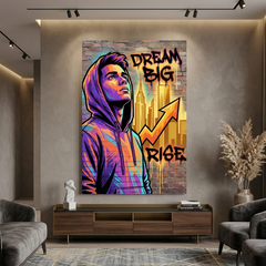 Skyline in His Eyes – Graffiti Hustle Art Canvas Prints