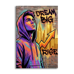 Skyline in His Eyes – Graffiti Hustle Art Canvas Prints