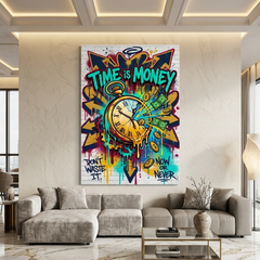 Every Second Spends – Graffiti Hustle Art Canvas Prints