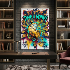 Every Second Spends – Graffiti Hustle Art Canvas Prints