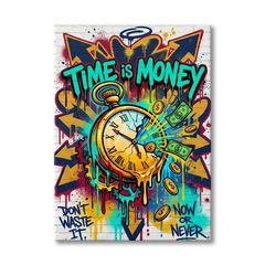 Every Second Spends – Graffiti Hustle Art Canvas Prints