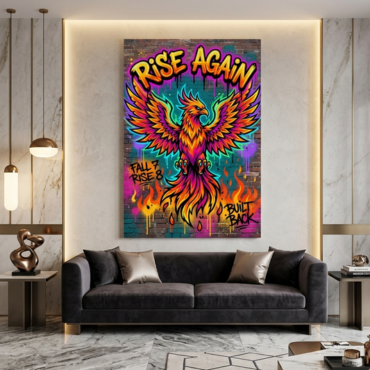 Reborn From the Ashes – Graffiti Hustle Art Canvas Prints