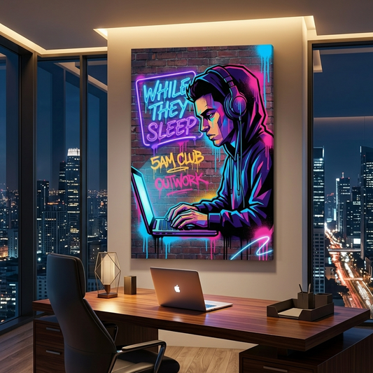 Awake While They Dream – Graffiti Hustle Art Canvas Prints