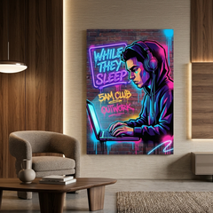 Awake While They Dream – Graffiti Hustle Art Canvas Prints