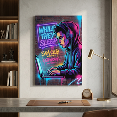 Awake While They Dream – Graffiti Hustle Art Canvas Prints