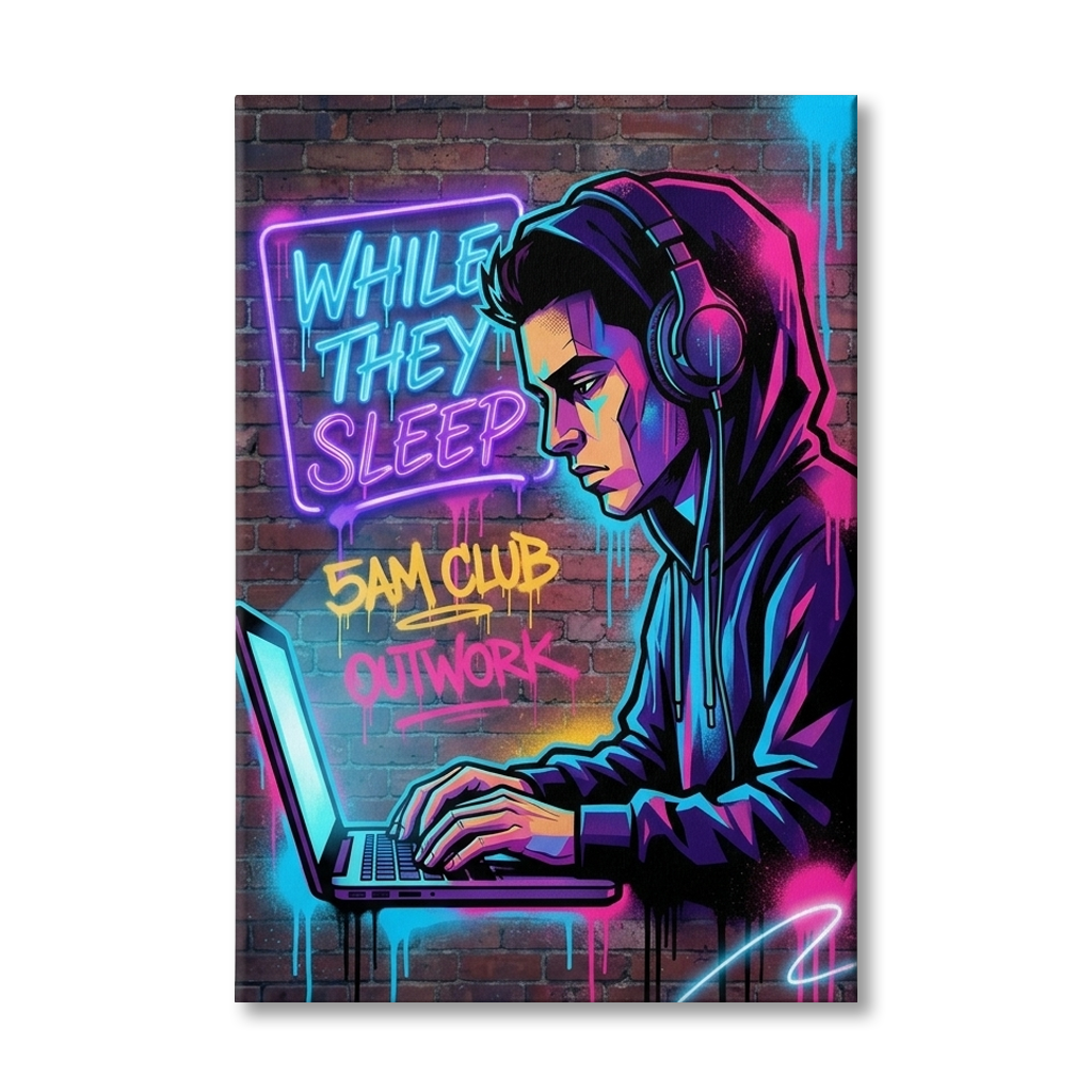Awake While They Dream – Graffiti Hustle Art Canvas Prints
