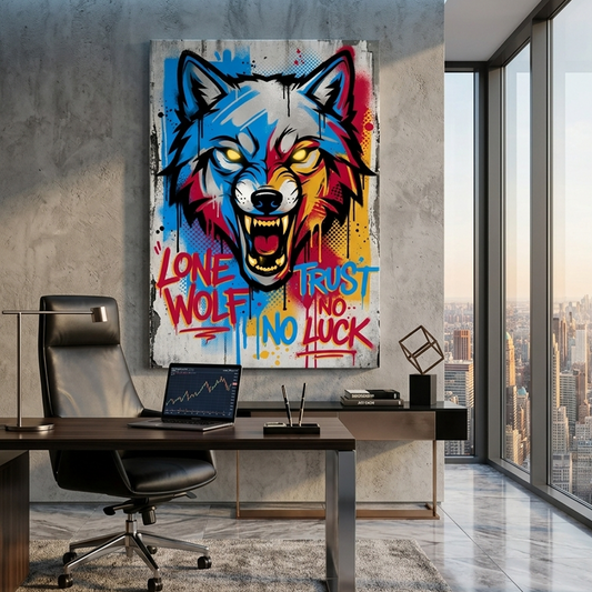 Teeth of the Lone Wolf – Graffiti Hustle Art Canvas Prints