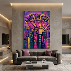 Concrete Sunrise Empire – Graffiti Hustle Art Canvas Prints