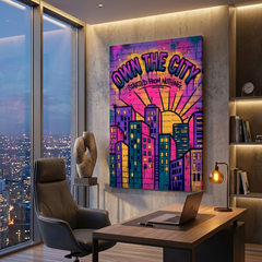 Concrete Sunrise Empire – Graffiti Hustle Art Canvas Prints