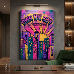 Concrete Sunrise Empire – Graffiti Hustle Art Canvas Prints