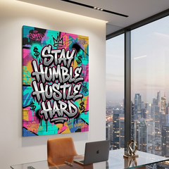 Quiet Grind, Loud Wins – Graffiti Hustle Art Canvas Prints