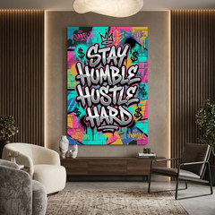 Quiet Grind, Loud Wins – Graffiti Hustle Art Canvas Prints