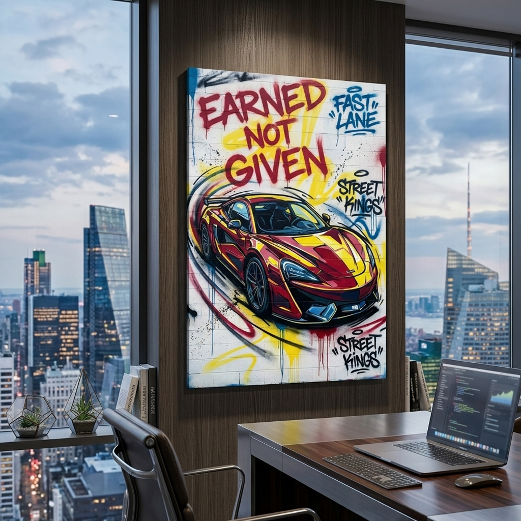 Keys to the Fast Lane – Graffiti Hustle Art Canvas Prints