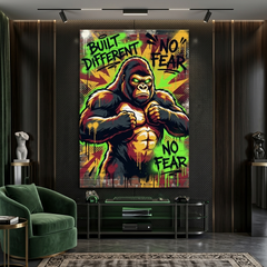 The Fearless Silverback – Graffiti Hustle Art Canvas Prints