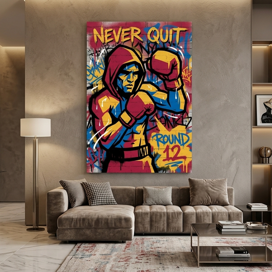Warrior of Round Twelve – Graffiti Hustle Art Canvas Prints