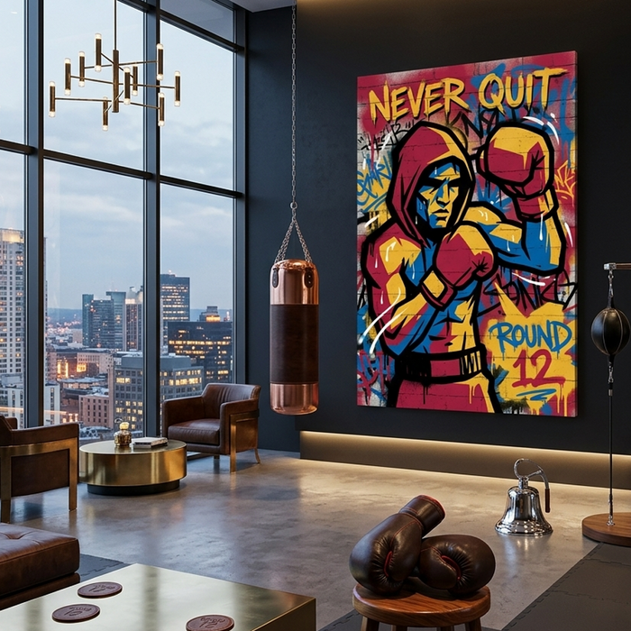 Warrior of Round Twelve – Graffiti Hustle Art Canvas Prints