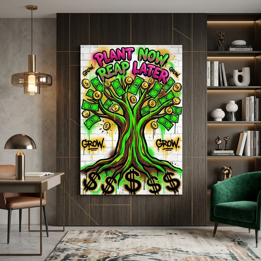 Roots of Fortune – Graffiti Hustle Art Canvas Prints