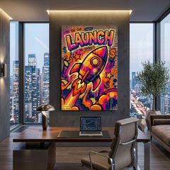 Liftoff With No Brakes – Graffiti Hustle Art Canvas Prints