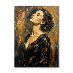 Golden Light Serene Portrait – Women Figurative Canvas Prints